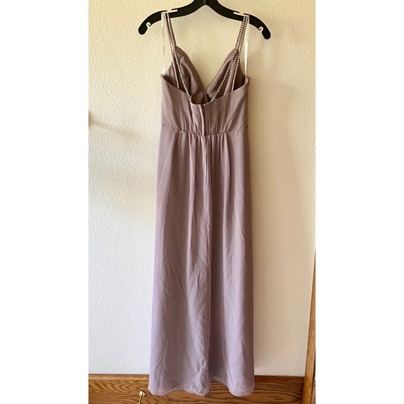 Long Gown Dress with Beaded Straps - Picture 5 of 7